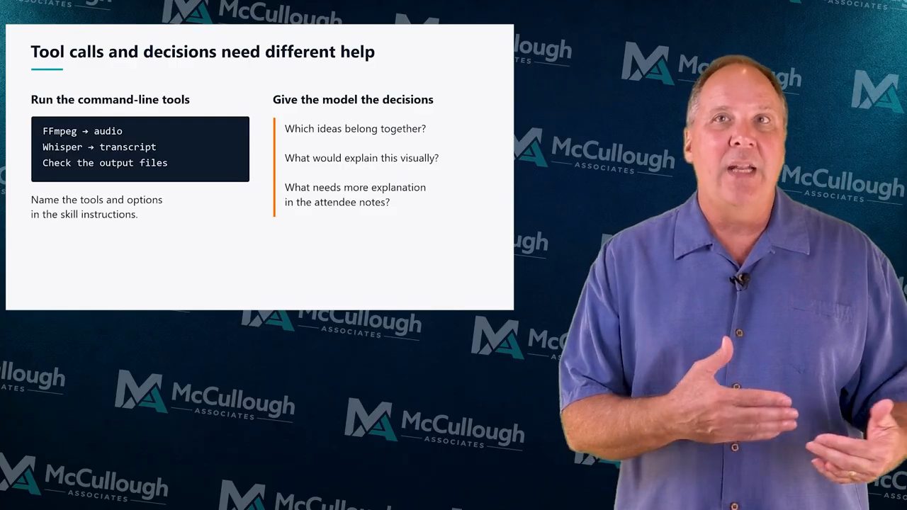 Slide Tool calls and decisions need different help, hai cột
