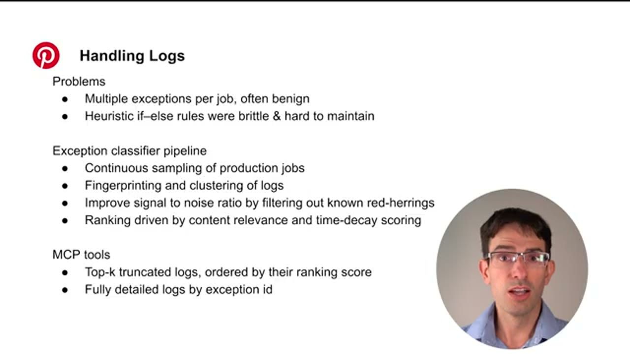 Slide Handling Logs: problems, exception classifier pipeline, MCP tools
