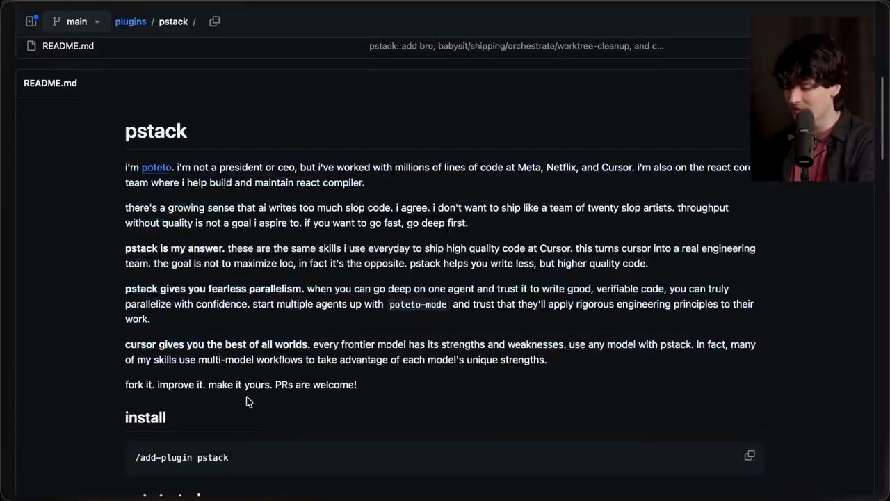 README của pstack trên GitHub