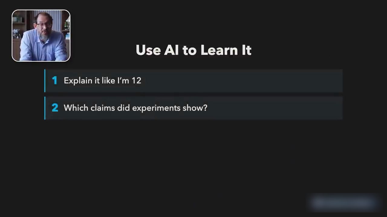 Slide Use AI to Learn It: Explain it like I'm 12, Which claims did experiments show