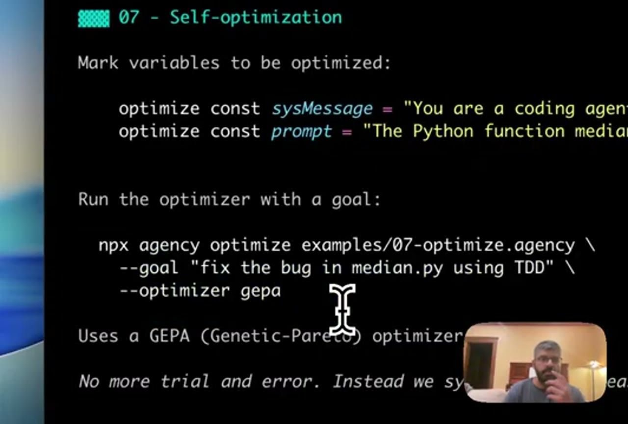 Slide 07 Self-optimization: optimize const và lệnh npx agency optimize