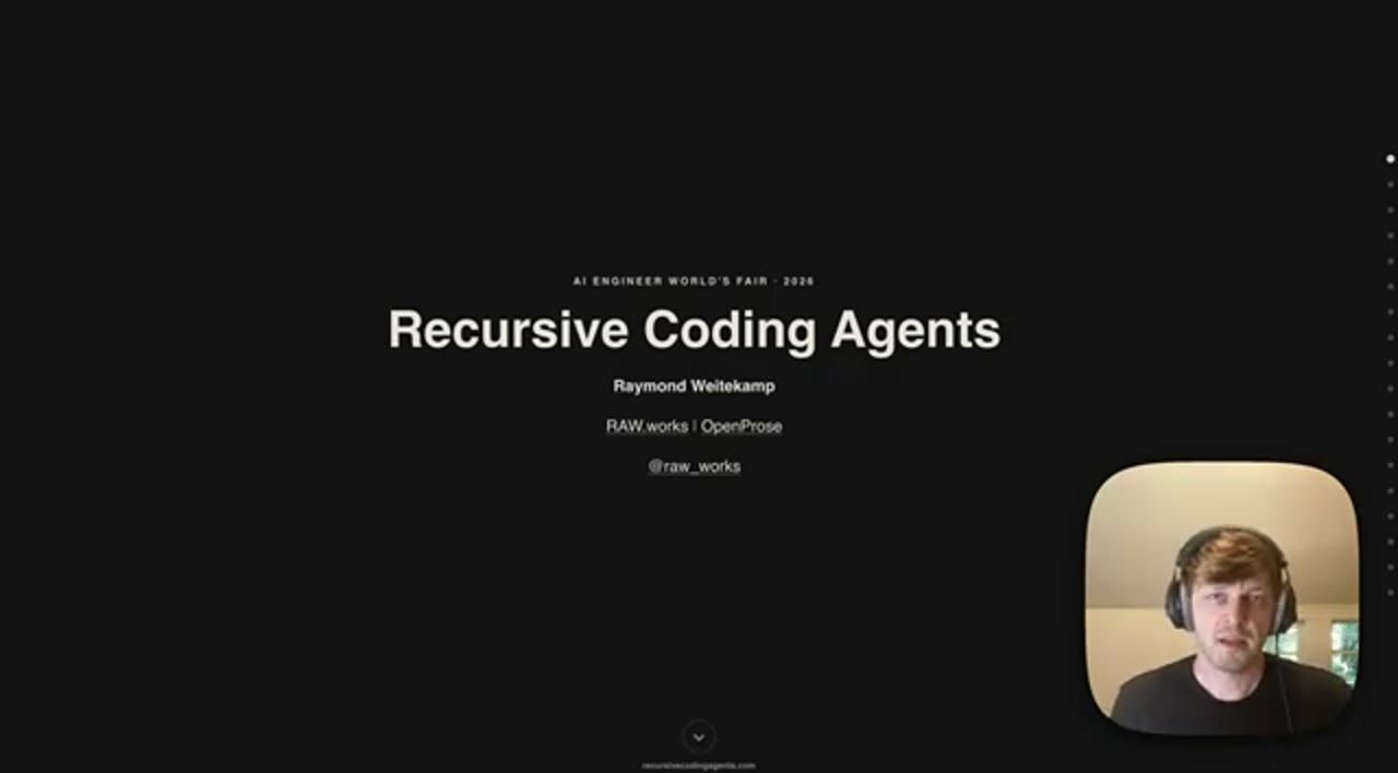 Slide tiêu đề Recursive Coding Agents, Raymond Weitekamp