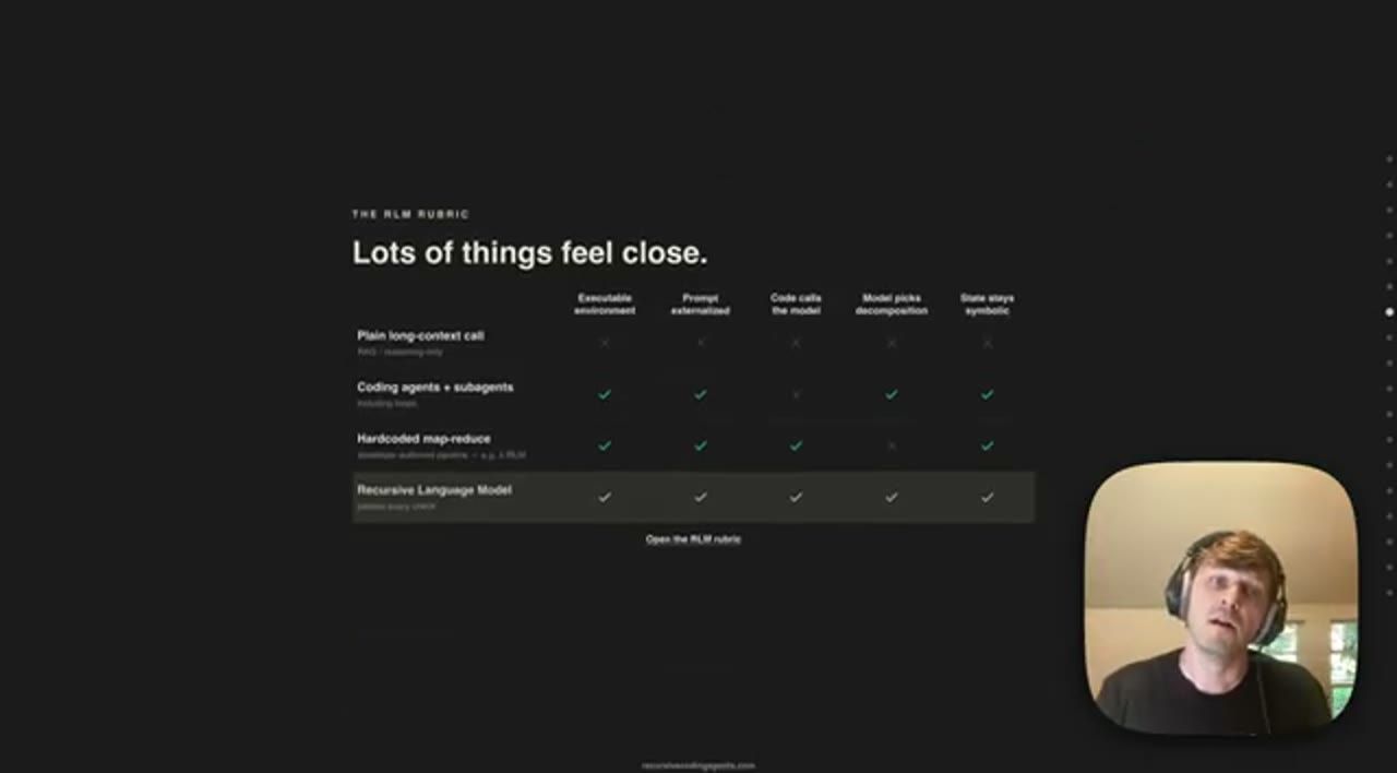Slide The RLM rubric Lots of things feel close, bảng năm cột
