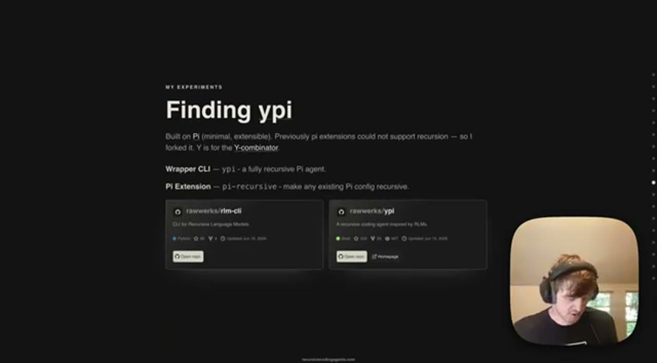 Slide Finding ypi với hai repo rlm-cli và ypi