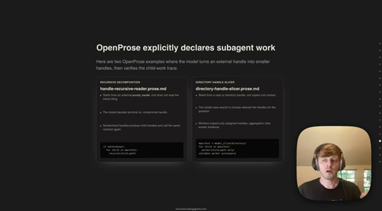Slide OpenProse explicitly declares subagent work, hai file prose.md