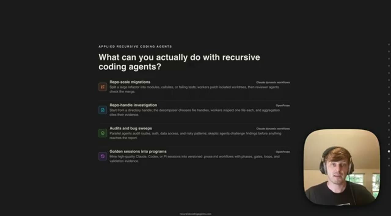 Slide What can you actually do with recursive coding agents, bốn use case