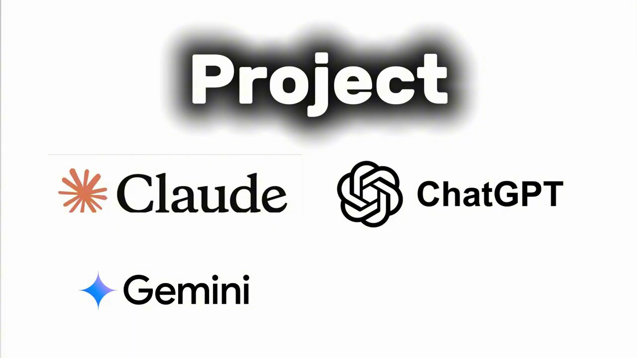 Thẻ chữ Project với logo Claude, ChatGPT và Gemini