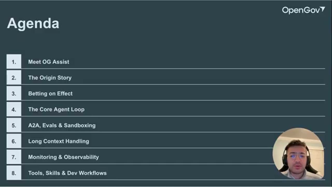 Slide Agenda với tám mục