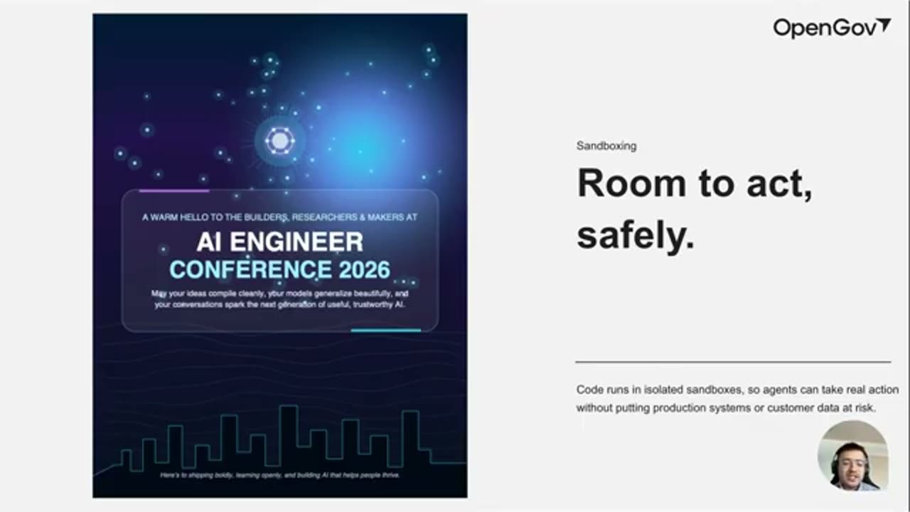 Trang PDF AI Engineer Conference 2026 với nền xanh đêm và đường chân trời thành phố