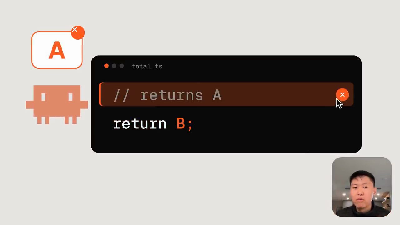 Comment ghi returns A trong khi code return B