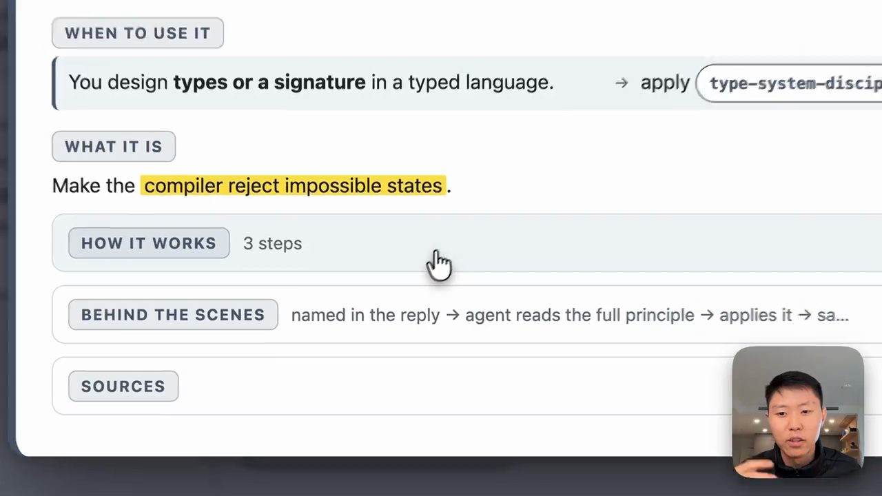 Trang mô tả type-system-discipline: Make the compiler reject impossible states