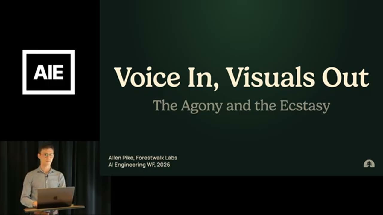 Slide tiêu đề Voice In, Visuals Out: The Agony and the Ecstasy, Allen Pike, Forestwalk Labs
