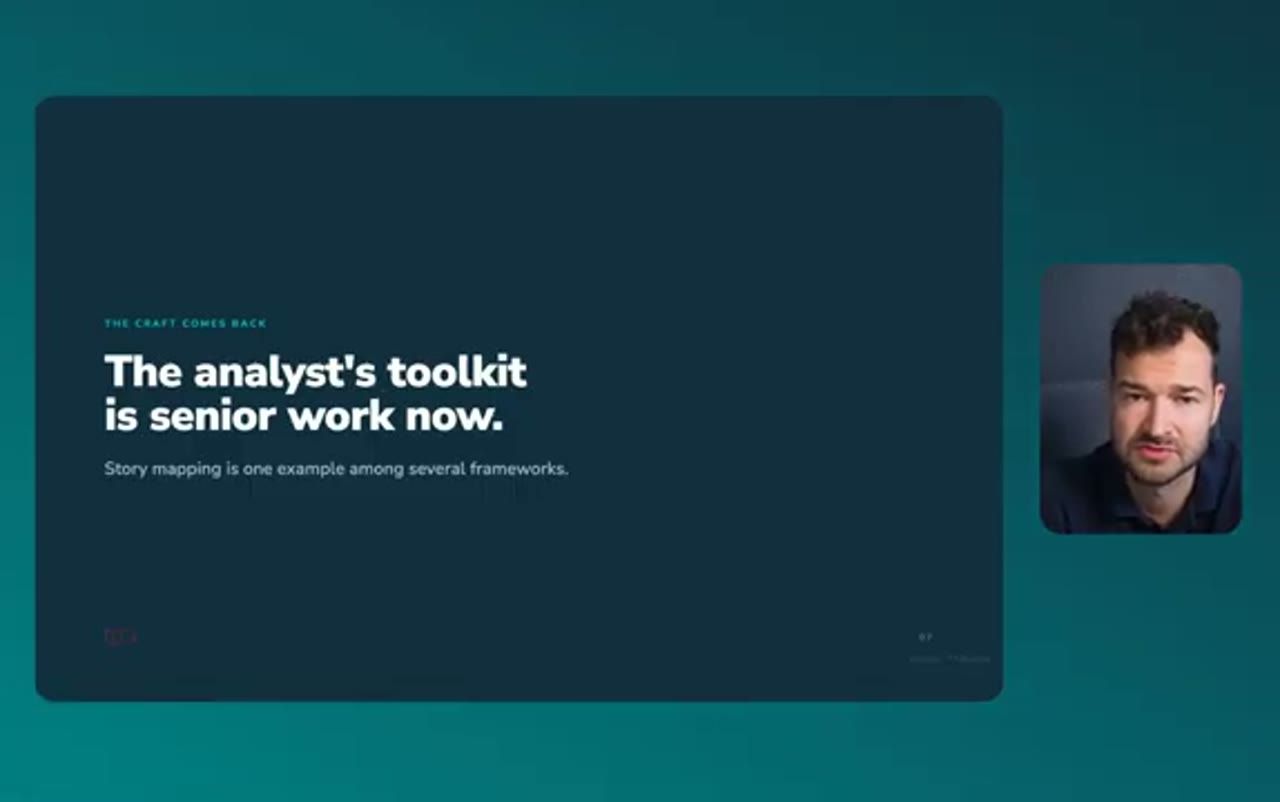 Slide The analyst's toolkit is senior work now