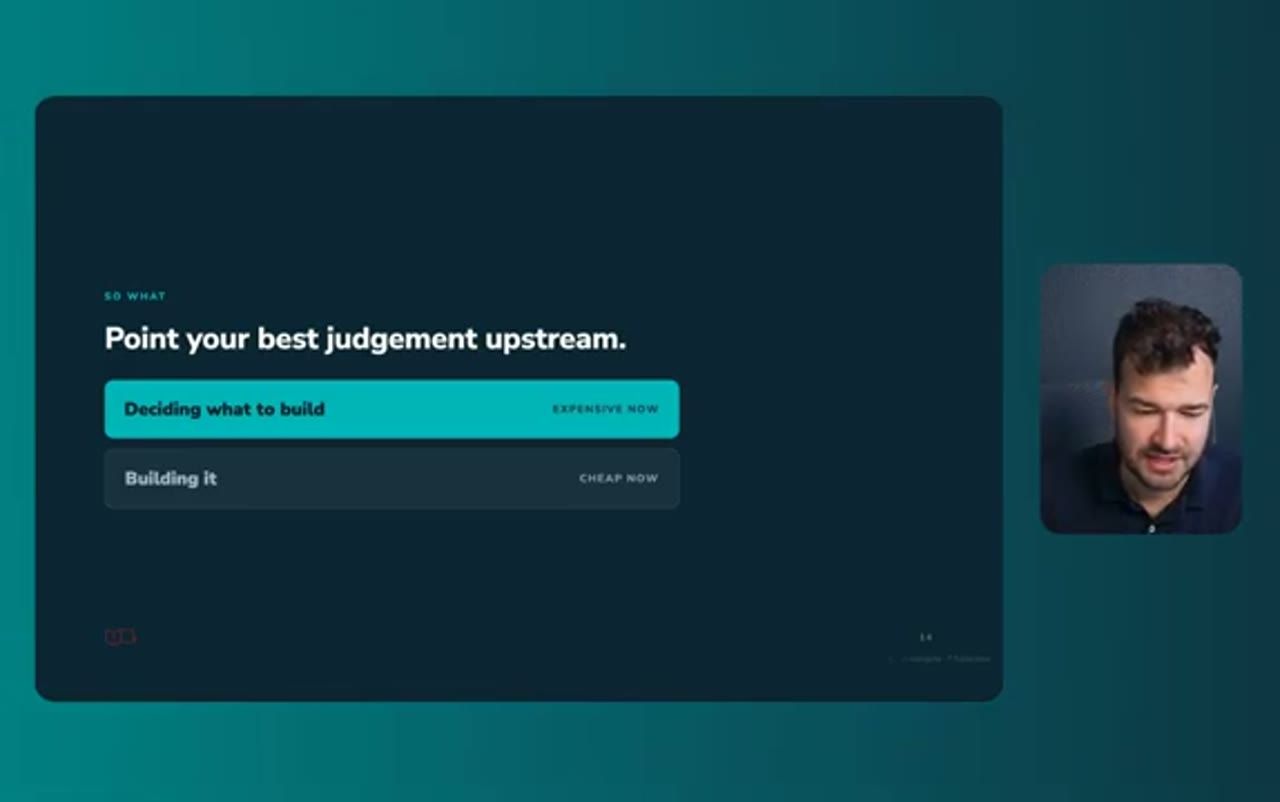Slide Point your best judgement upstream