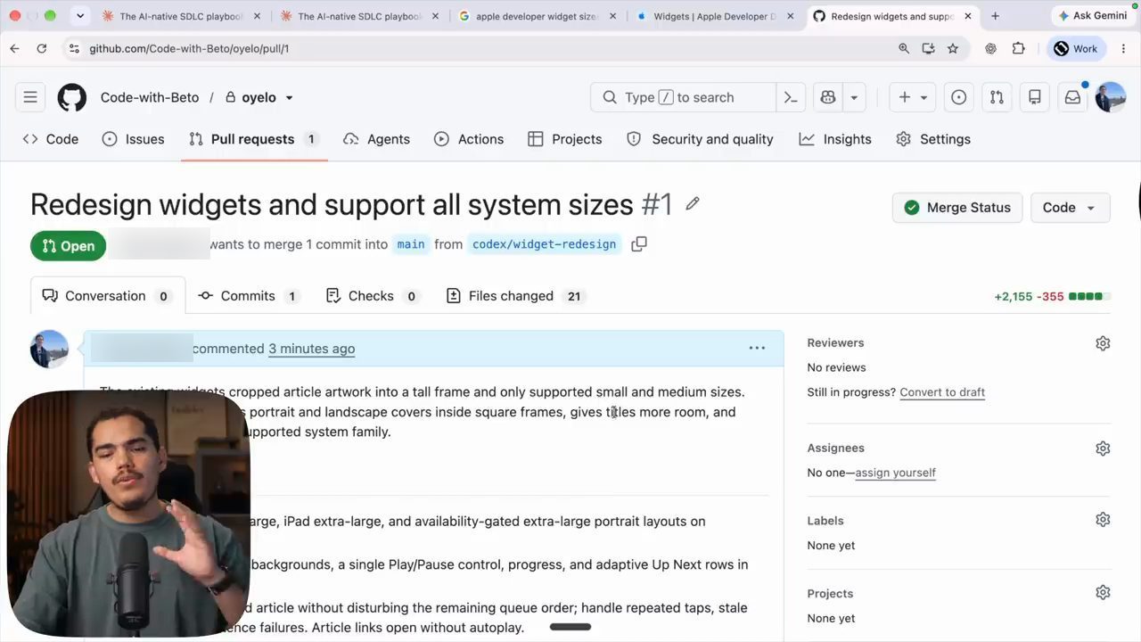 Pull request Redesign widgets and support all system sizes #1 trên GitHub, từ nhánh codex/widget-redesign vào main