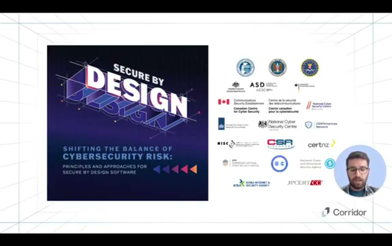 Bìa tài liệu Secure by Design, Shifting the Balance of Cybersecurity Risk, cùng logo của nhiều cơ quan an ninh mạng quốc tế