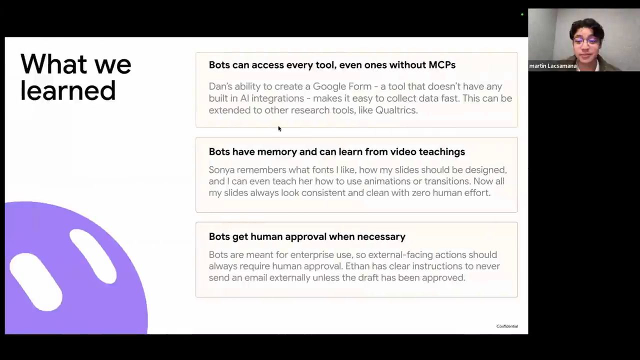 Slide What we learned với ba ý