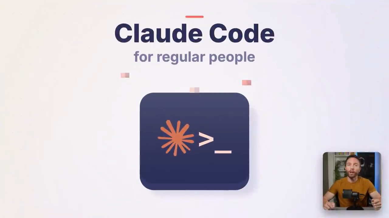 Thẻ tiêu đề Claude Code for regular people với biểu tượng Claude Code