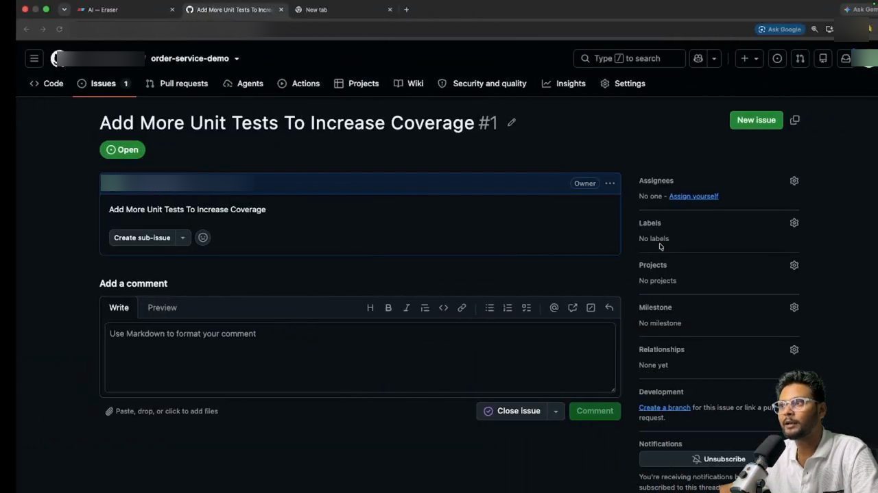 Trang issue số 1 Add More Unit Tests To Increase Coverage trên GitHub