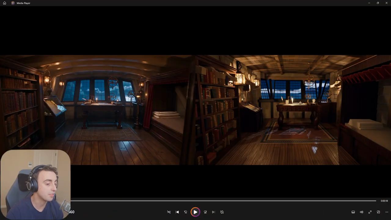 Hai bản đặt cạnh nhau: bên trái clip AI gốc, bên phải bản Unreal