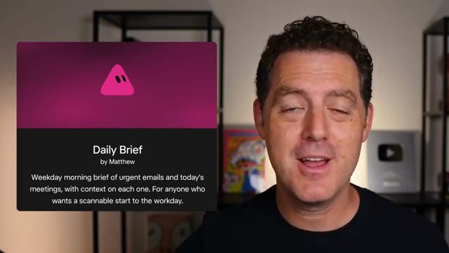 Thẻ template Daily Brief bên cạnh Matthew Berman