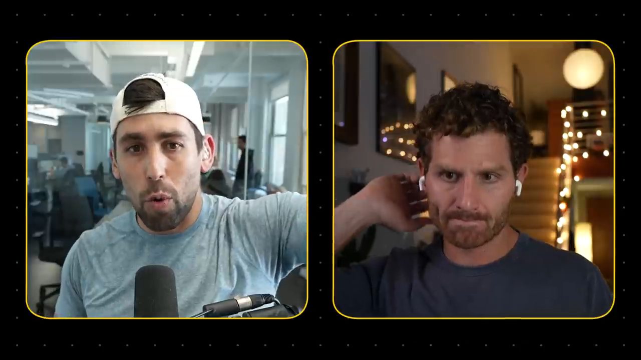 Alex Lieberman bên trái và Matt Palmer bên phải trong hai khung gọi video