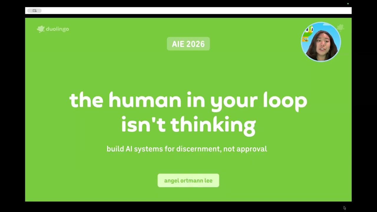 Slide mở đầu: the human in your loop isn't thinking