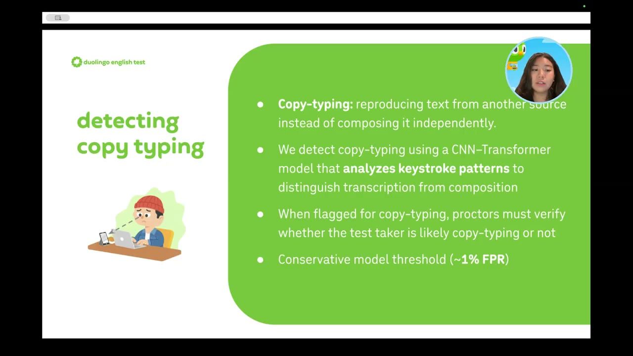 Slide detecting copy typing