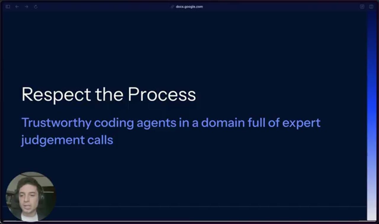 Slide tiêu đề Respect the Process, Andrew Dumit ở góc trái