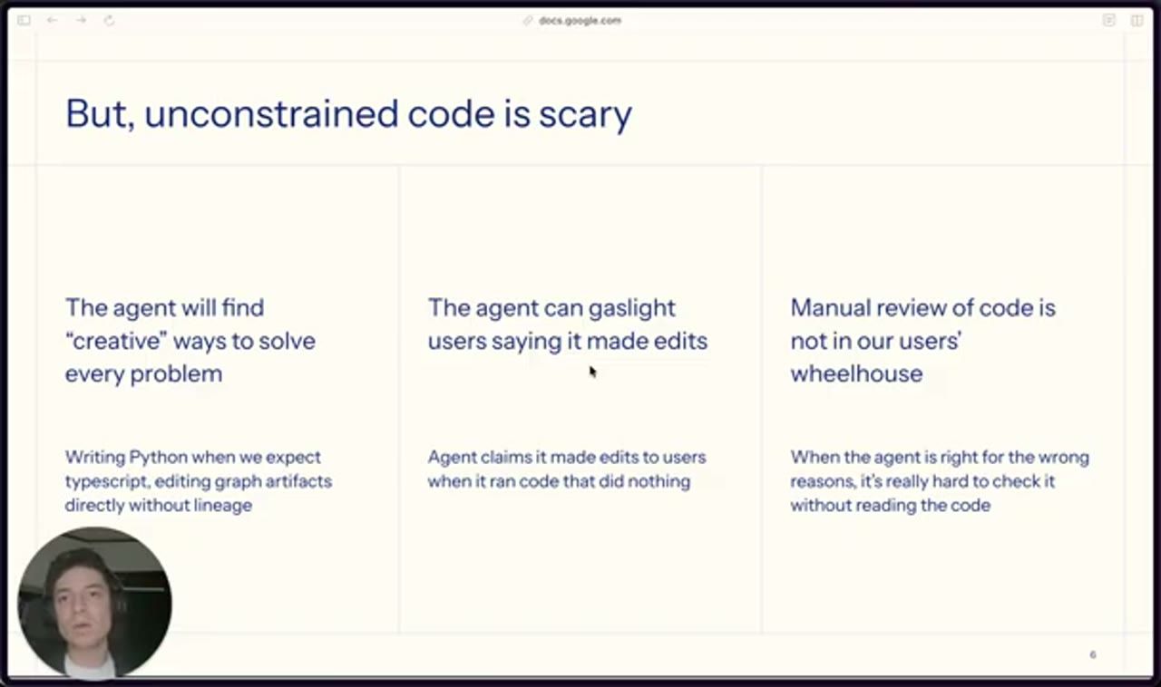 Slide But, unconstrained code is scary với ba vấn đề