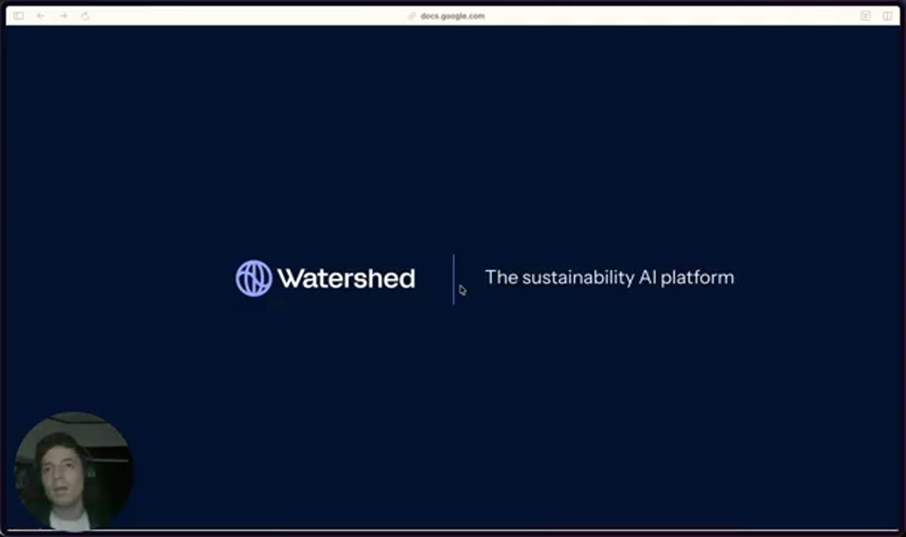 Slide kết với logo Watershed, The sustainability AI platform