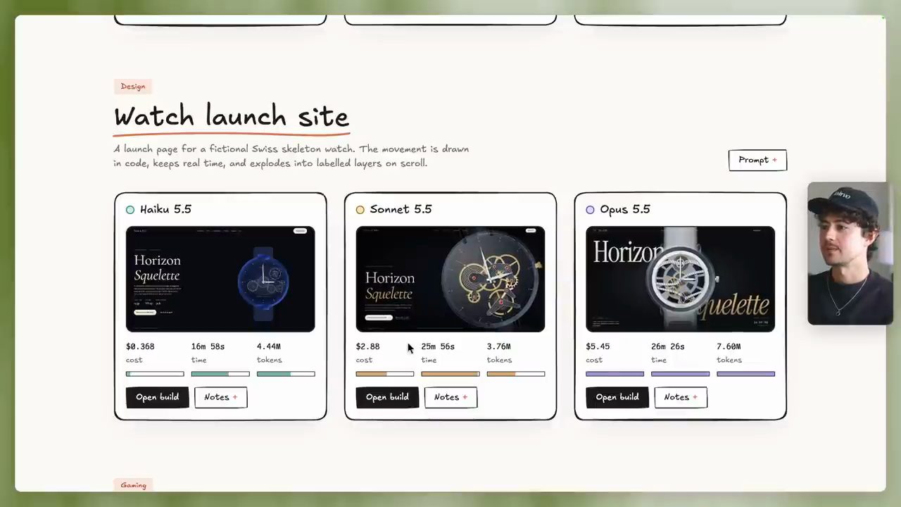 Thẻ Watch launch site với ba bản Horizon Squelette