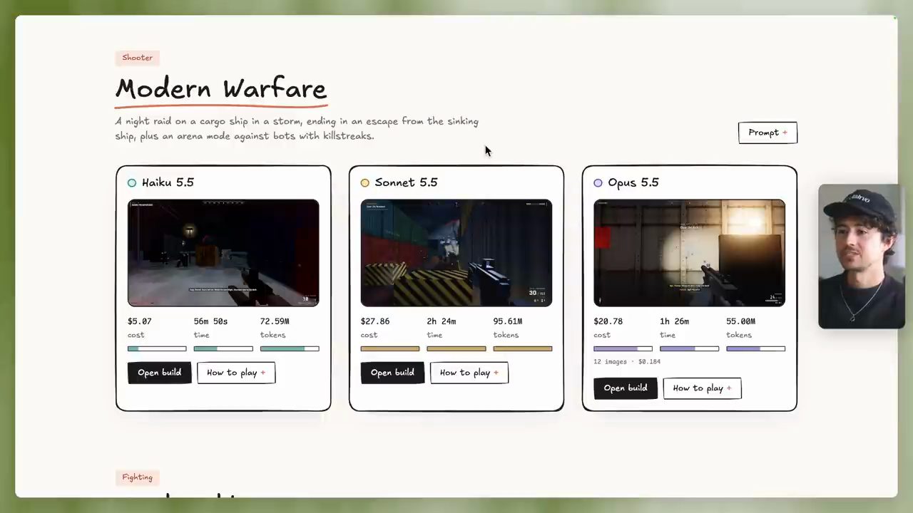 Thẻ Modern Warfare với chi phí ba model
