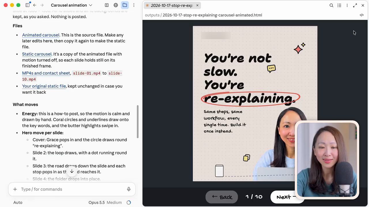 Bản tóm tắt file và carousel animated slide 1 trên 10
