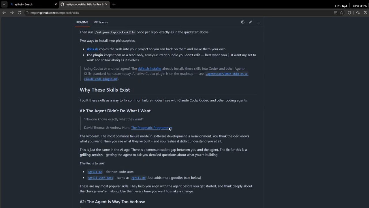 README đoạn Two ways to install và Why These Skills Exist