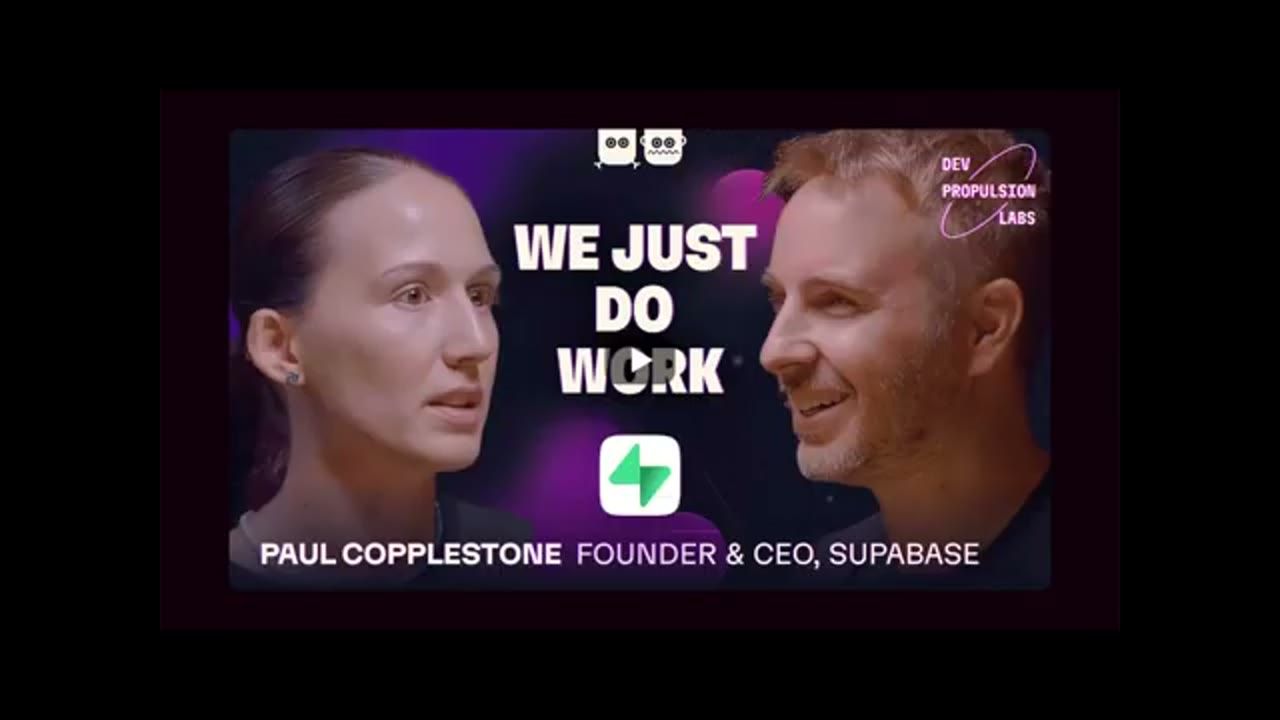 Thumbnail podcast We just do work với Paul Copplestone, Founder và CEO của Supabase