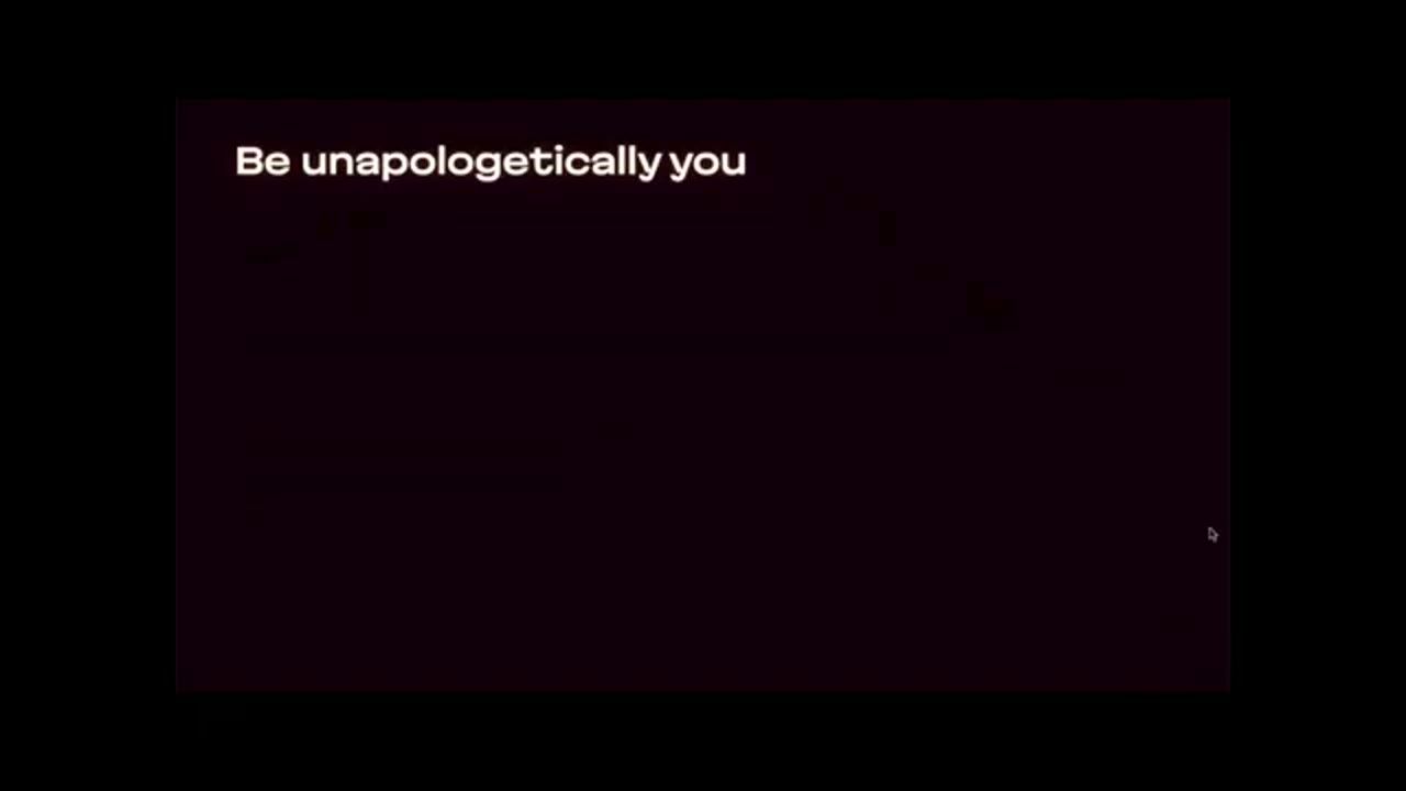 Slide tiêu đề Be unapologetically you