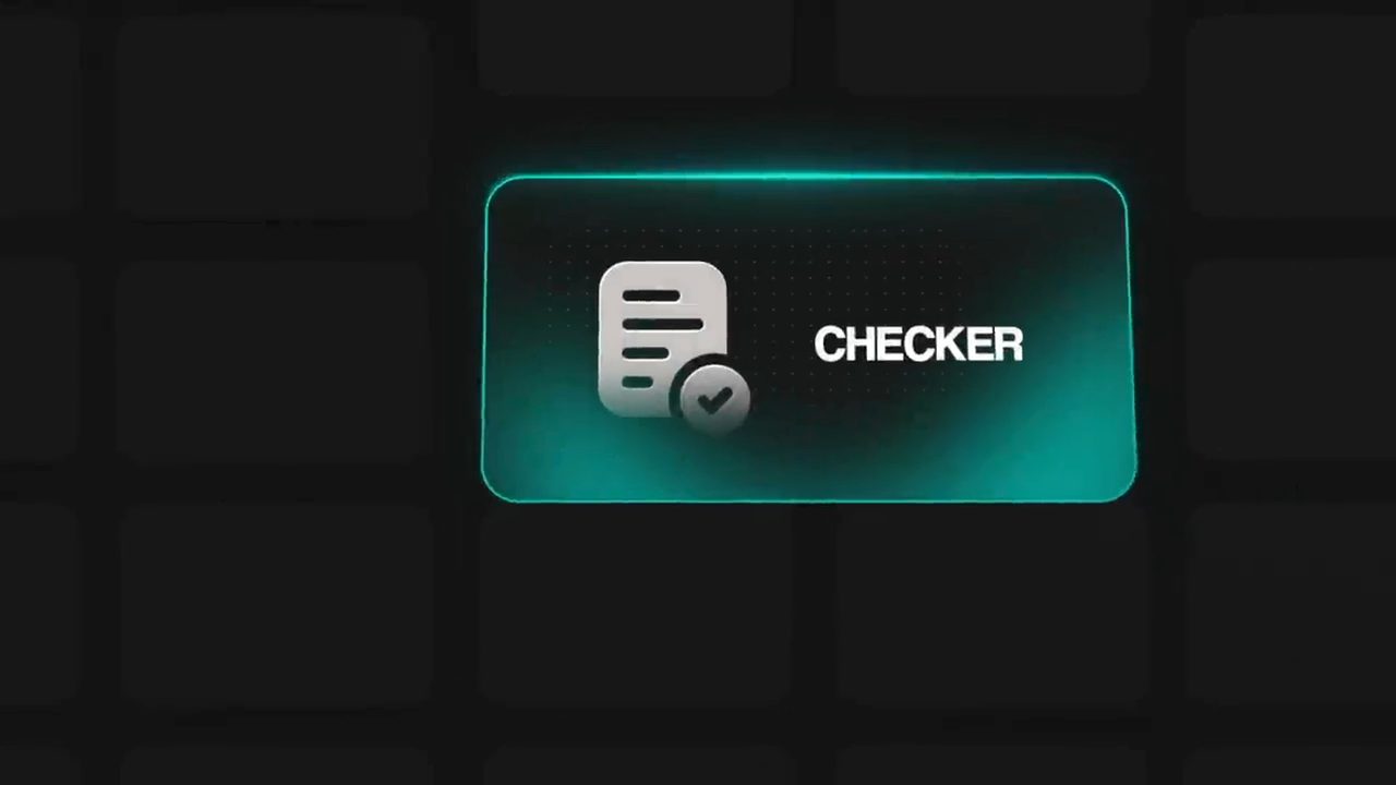 Thẻ CHECKER với biểu tượng tài liệu có dấu tích