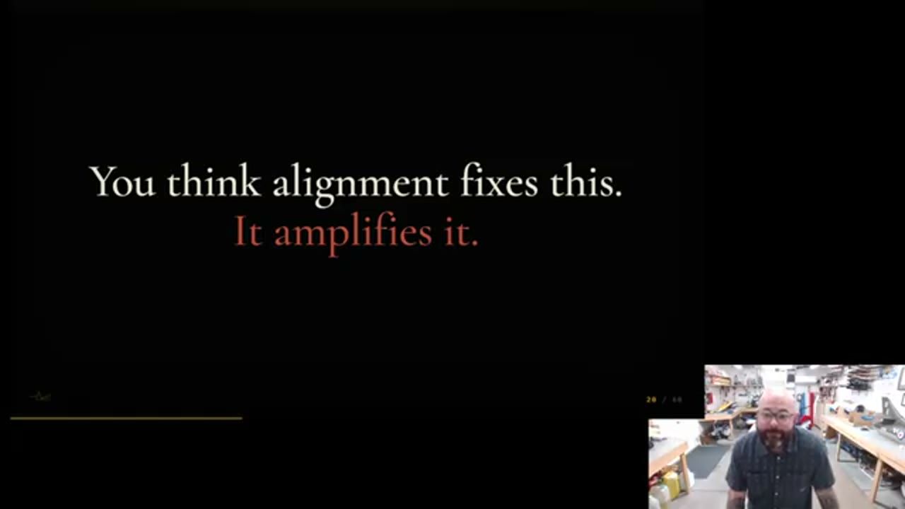 Slide: You think alignment fixes this. It amplifies it.
