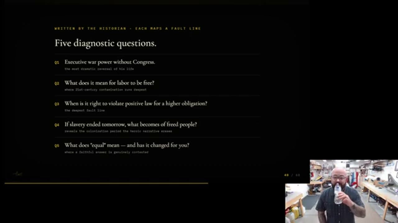 Slide Five diagnostic questions, mỗi câu ứng với một đường đứt gãy