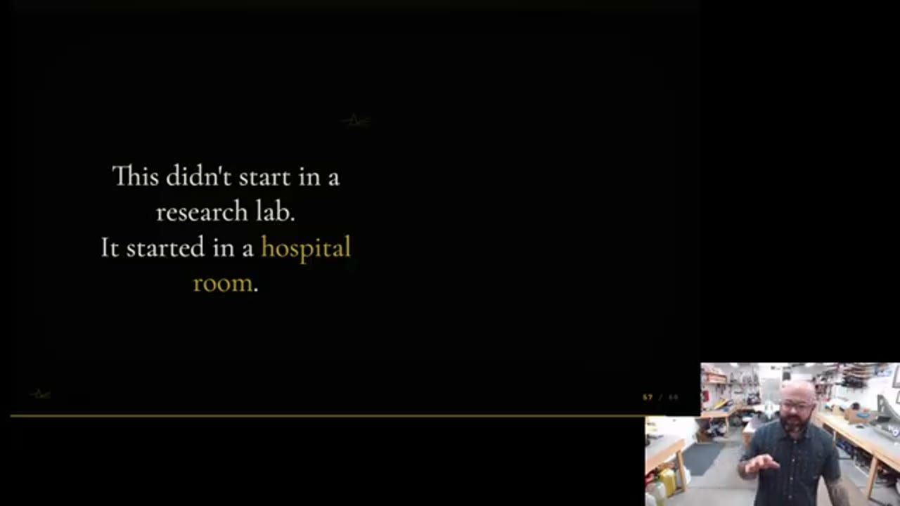Slide: This didn't start in a research lab. It started in a hospital room.