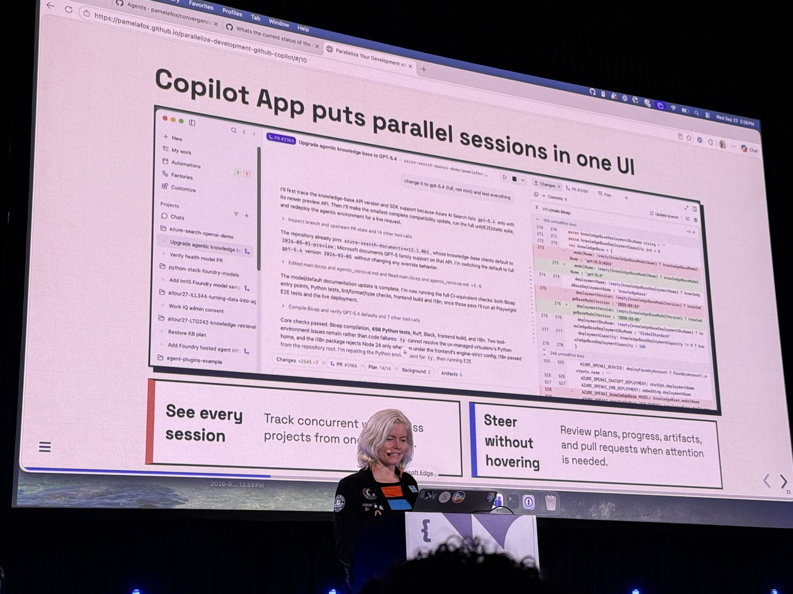 Slide Copilot App puts parallel sessions in one UI