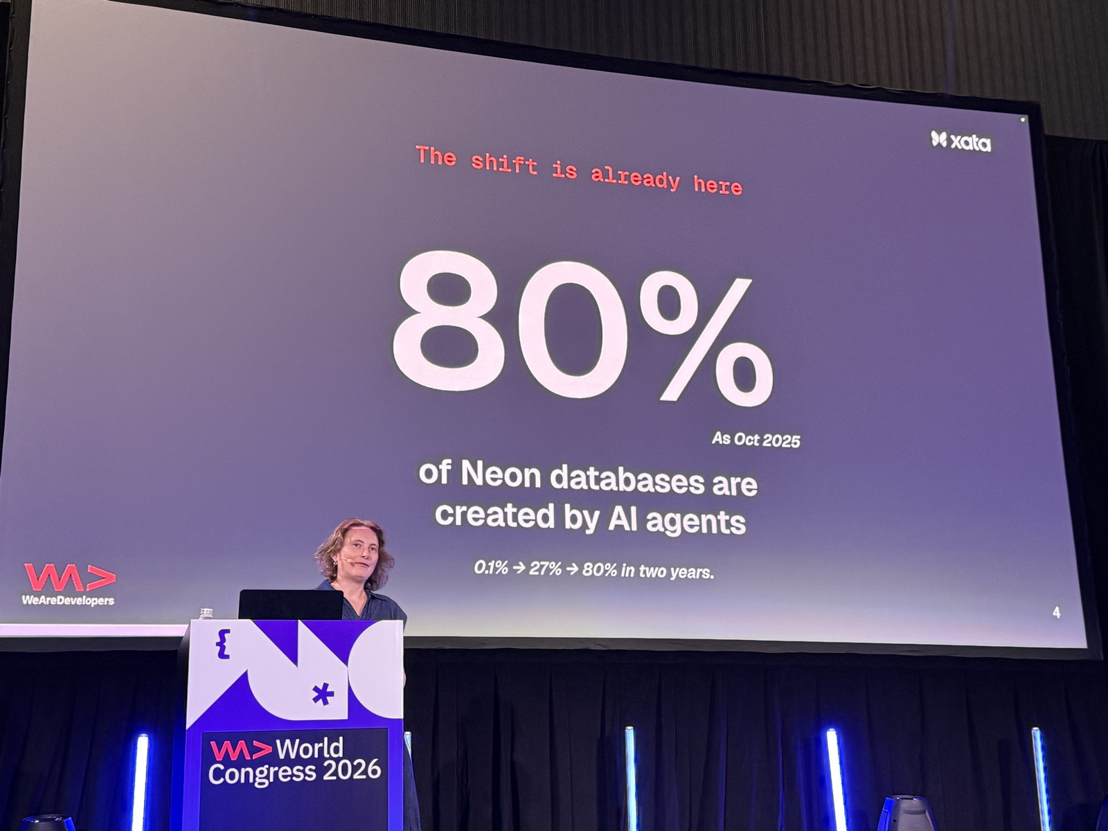 Slide The shift is already here: 80% of Neon databases are created by AI agents
