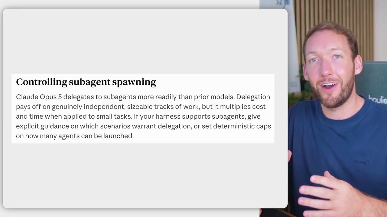 Đoạn docs 'Controlling subagent spawning' về Claude Opus 5