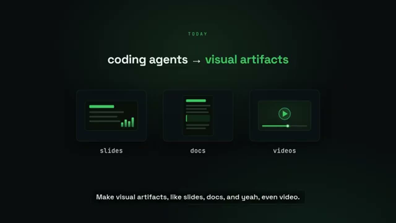 Slide coding agents dẫn tới visual artifacts: slides, docs, videos