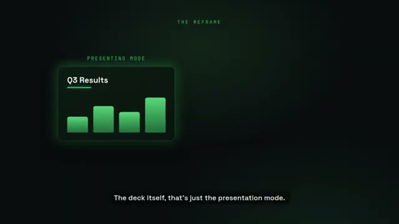 Slide Q3 Results ở chế độ Presenting mode