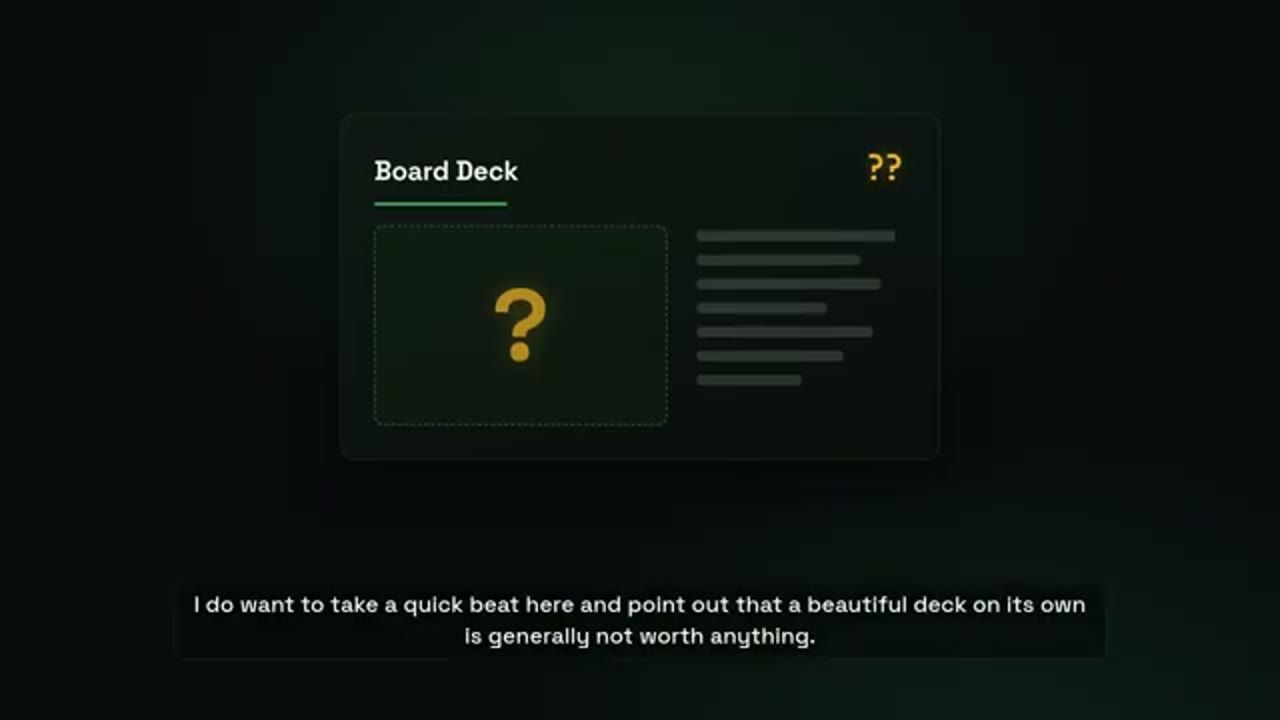 Một Board Deck có khung trống với dấu hỏi
