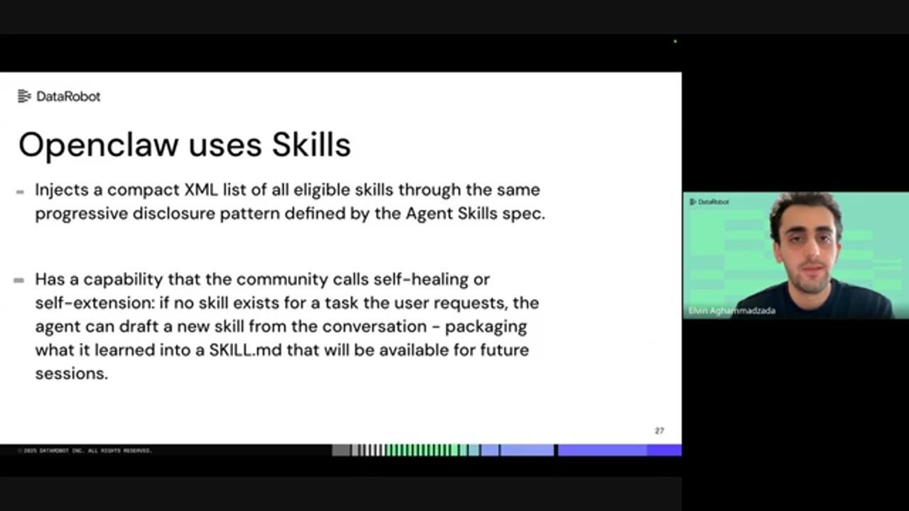 Slide Openclaw uses Skills