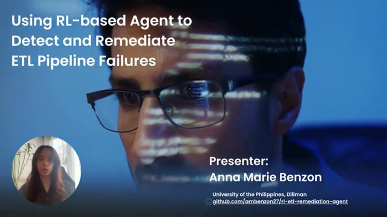 Slide tiêu đề của talk với tên người trình bày Anna Marie Benzon