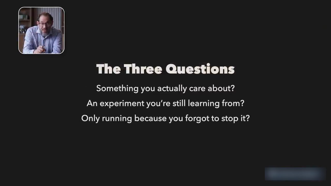 Slide The Three Questions với ba câu hỏi